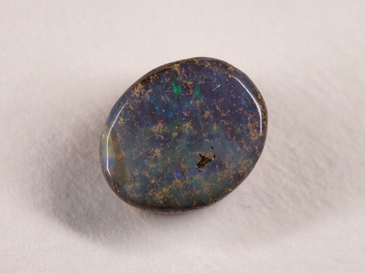 Opale boulder d’Australie — ovale — 14 ct