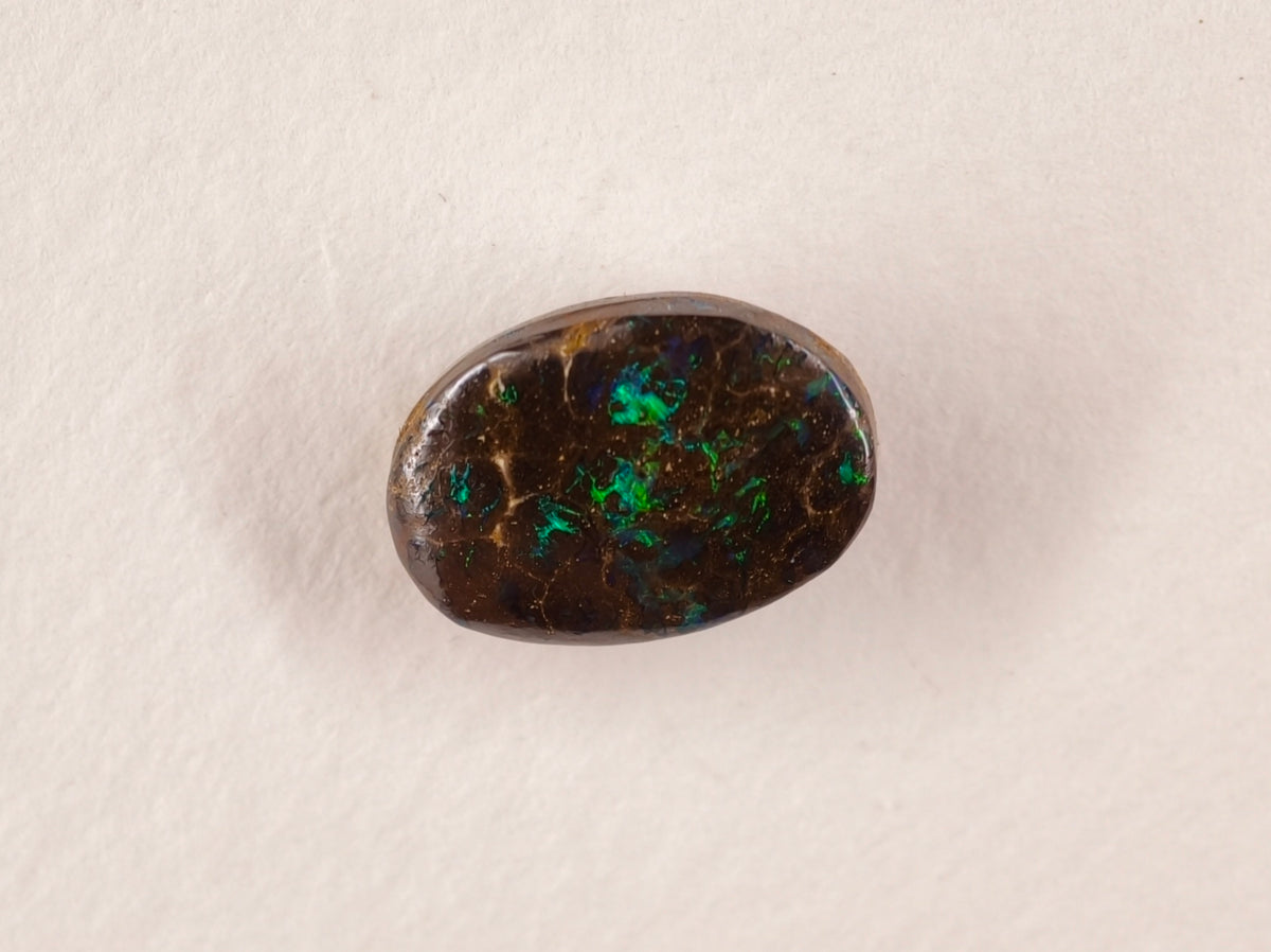 Opale boulder d’Australie — ovale — bleu, vert — 3,7 ct