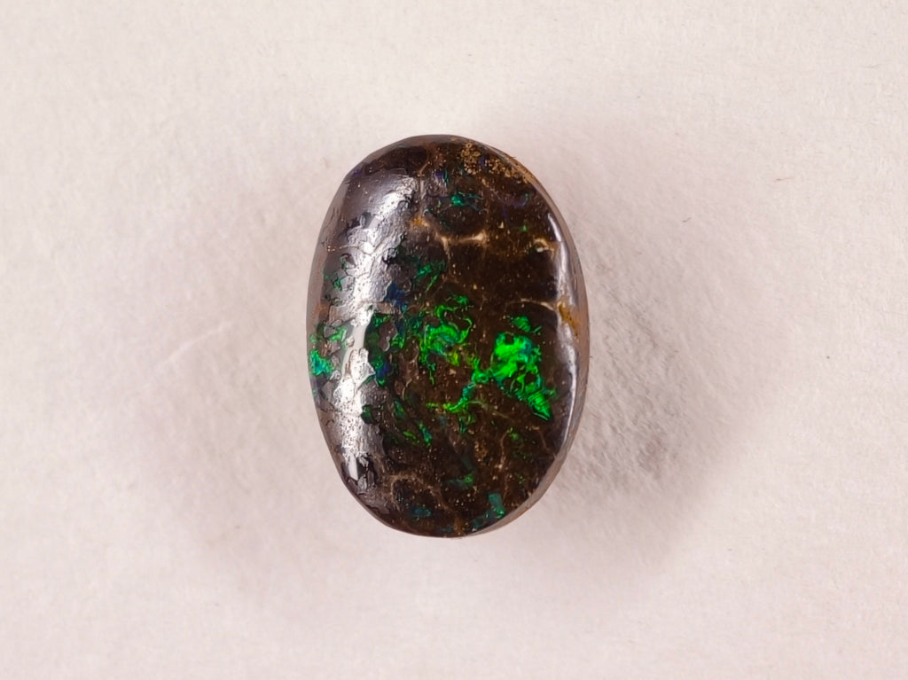 Opale boulder d’Australie — ovale — bleu, vert — 3,7 ct