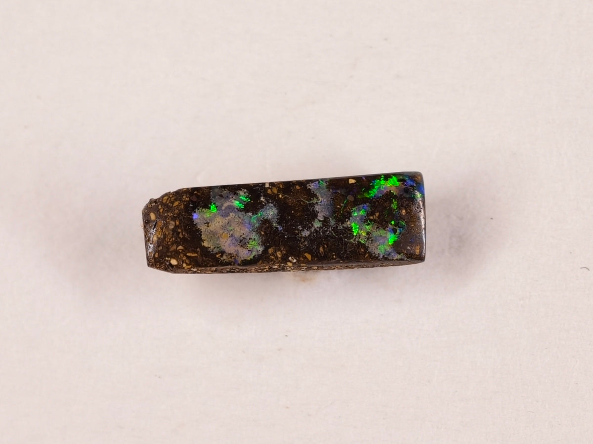 Opale boulder d’Australie — rectangle — bleu-vert