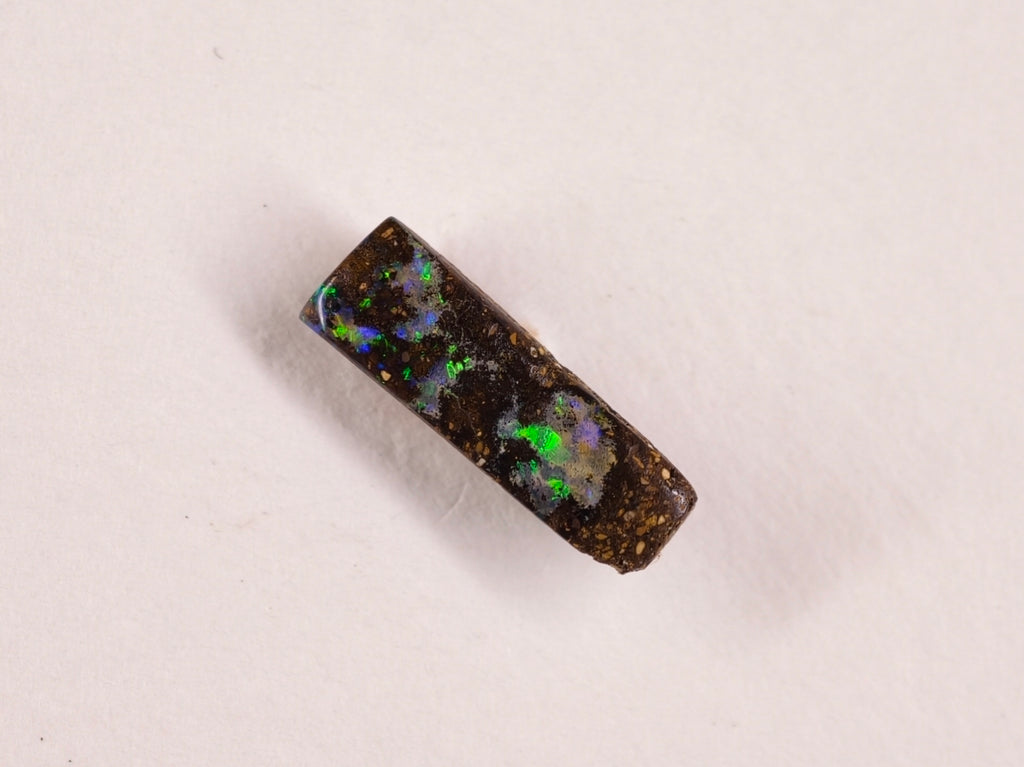 Opale boulder d’Australie — rectangle — bleu-vert