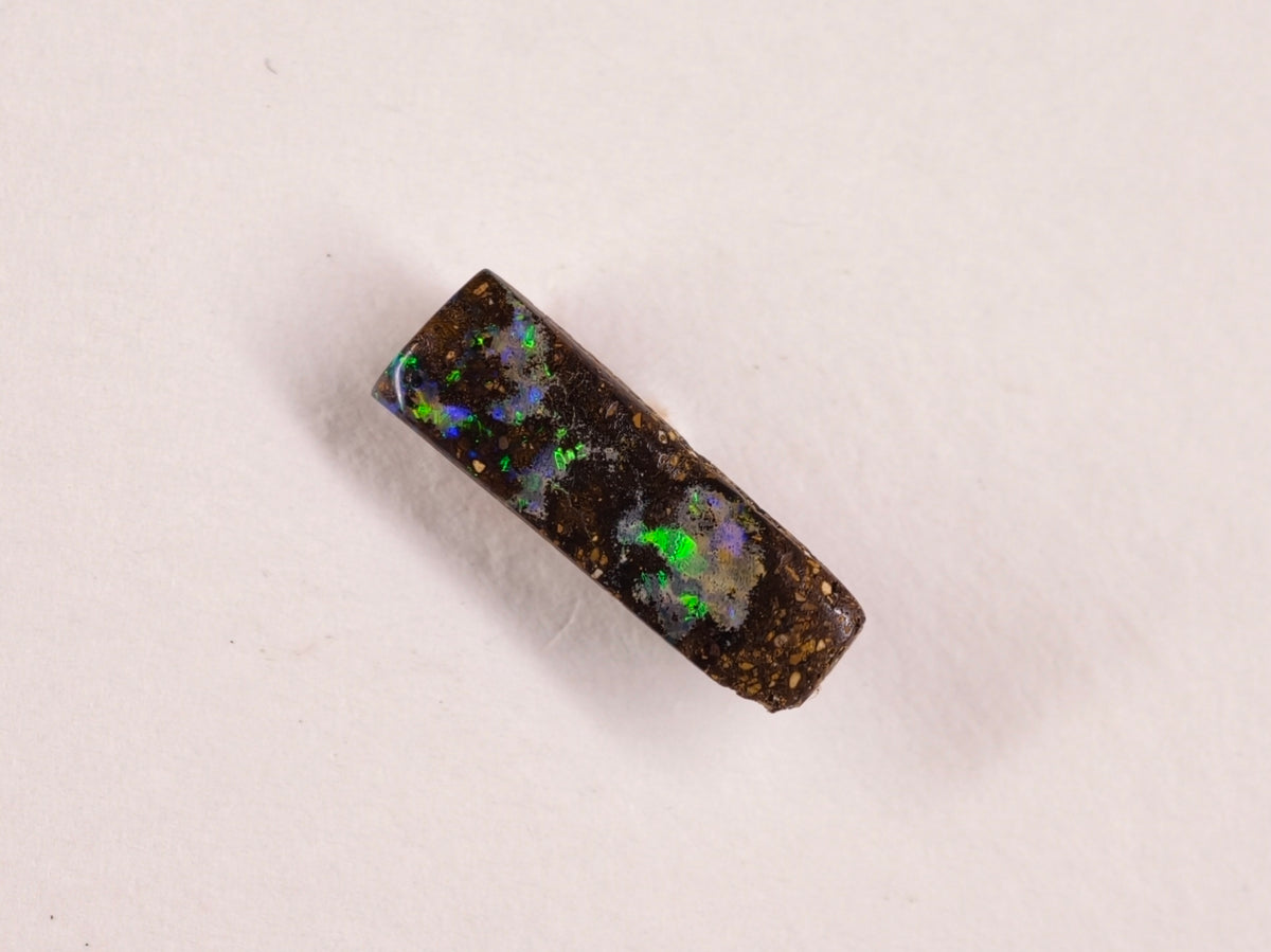 Opale boulder d’Australie — rectangle — bleu-vert