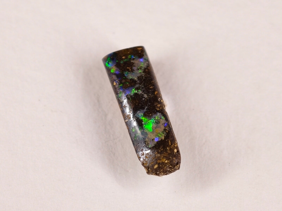 Opale boulder d’Australie — rectangle — bleu-vert