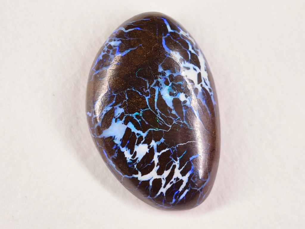 Opale boulder d’Australie — forme libre — bleu-vert — 28 ct
