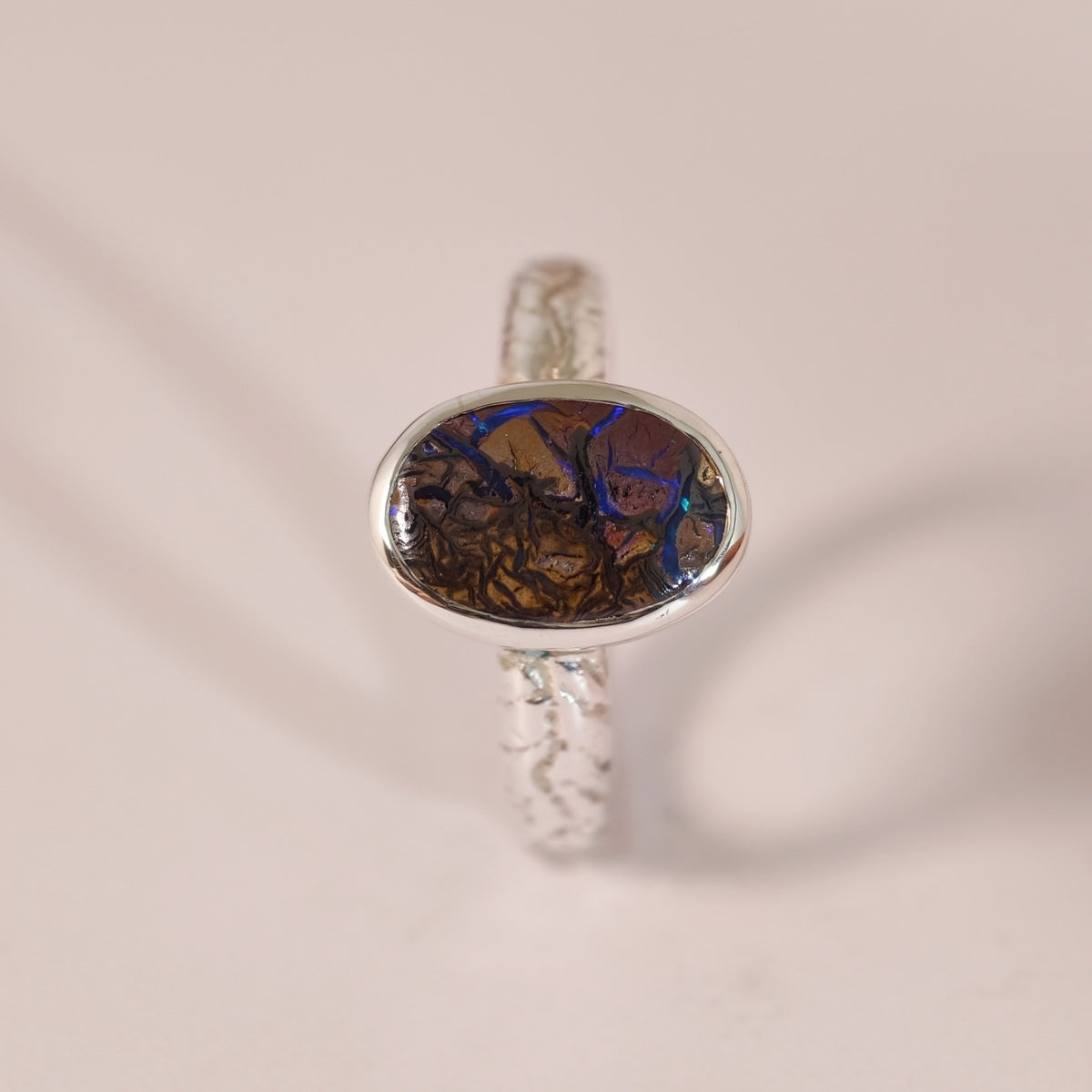 Bague opale boulder en argent 925 – Taille 56 – BA08 — vue 2 — Tirou Bijou
