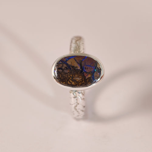 Bague opale boulder en argent 925 – Taille 56 – BA08 — vue 2 — Tirou Bijou