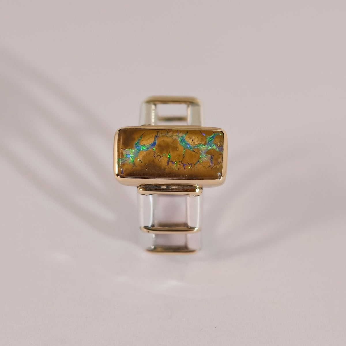 Bague opale boulder en or 18k et argent 925 – Taille 57 – BA02 — vue 3 — Tirou Bijou