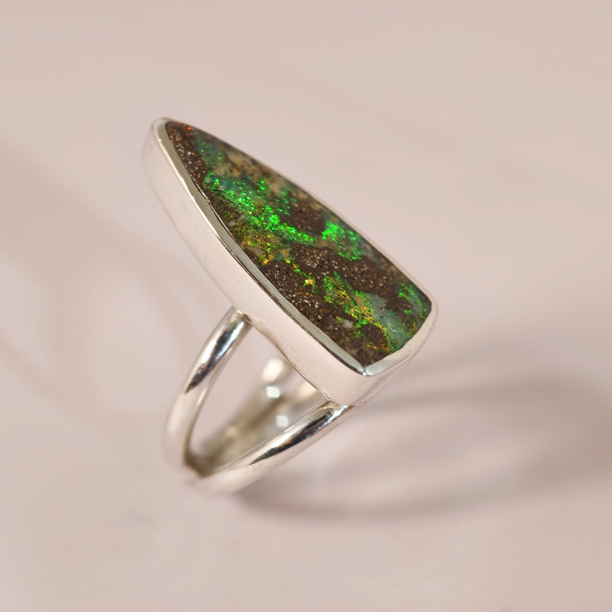 Bague opale boulder en argent 925 – Taille 56 – BA12 — vue 4 — Tirou Bijou