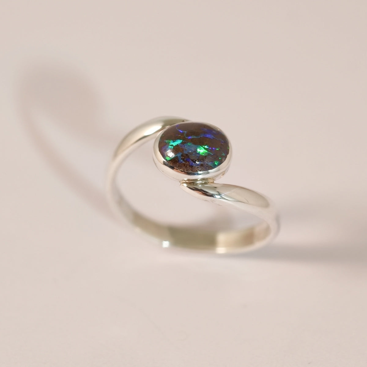 Bague opale boulder en argent 925 – Taille 58 – BA03 — vue 2 — Tirou Bijou