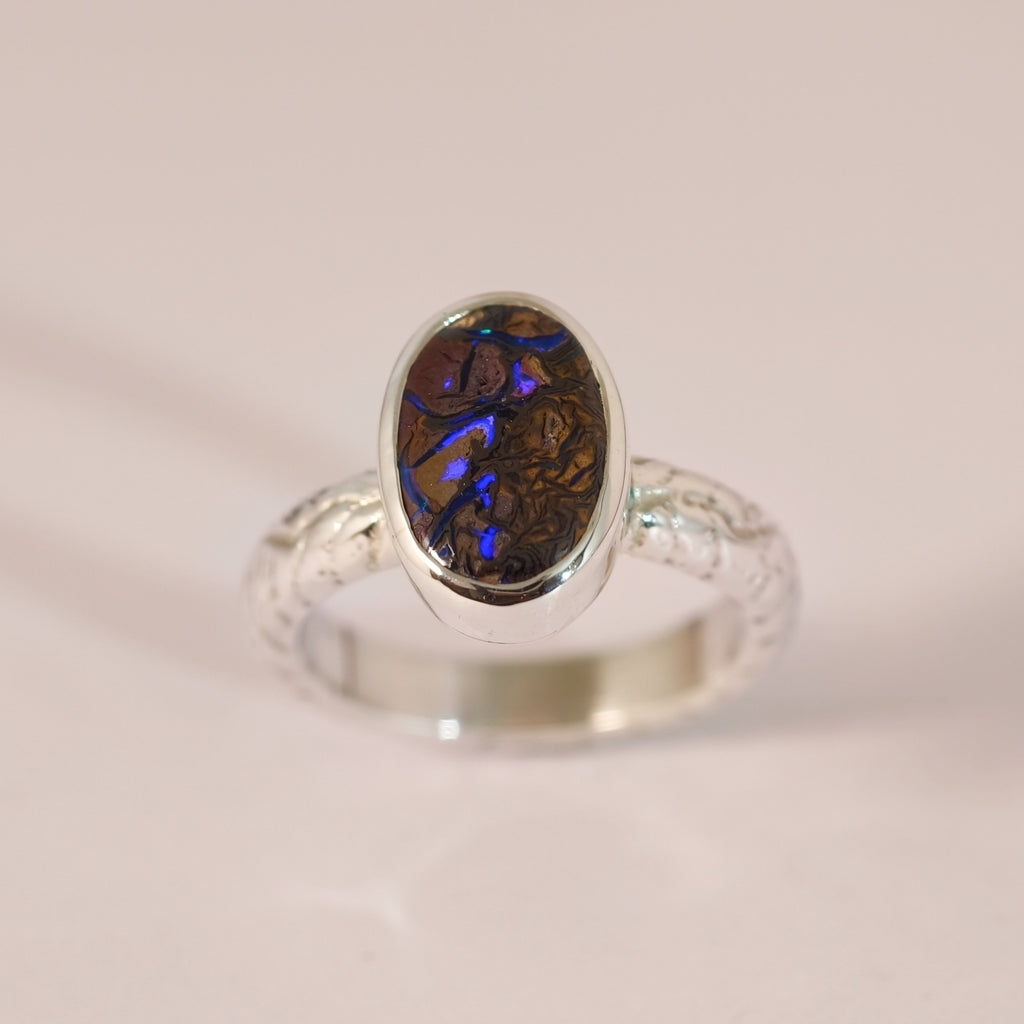 Bague opale boulder en argent 925 – Taille 56 – BA08 — vue 3 — Tirou Bijou
