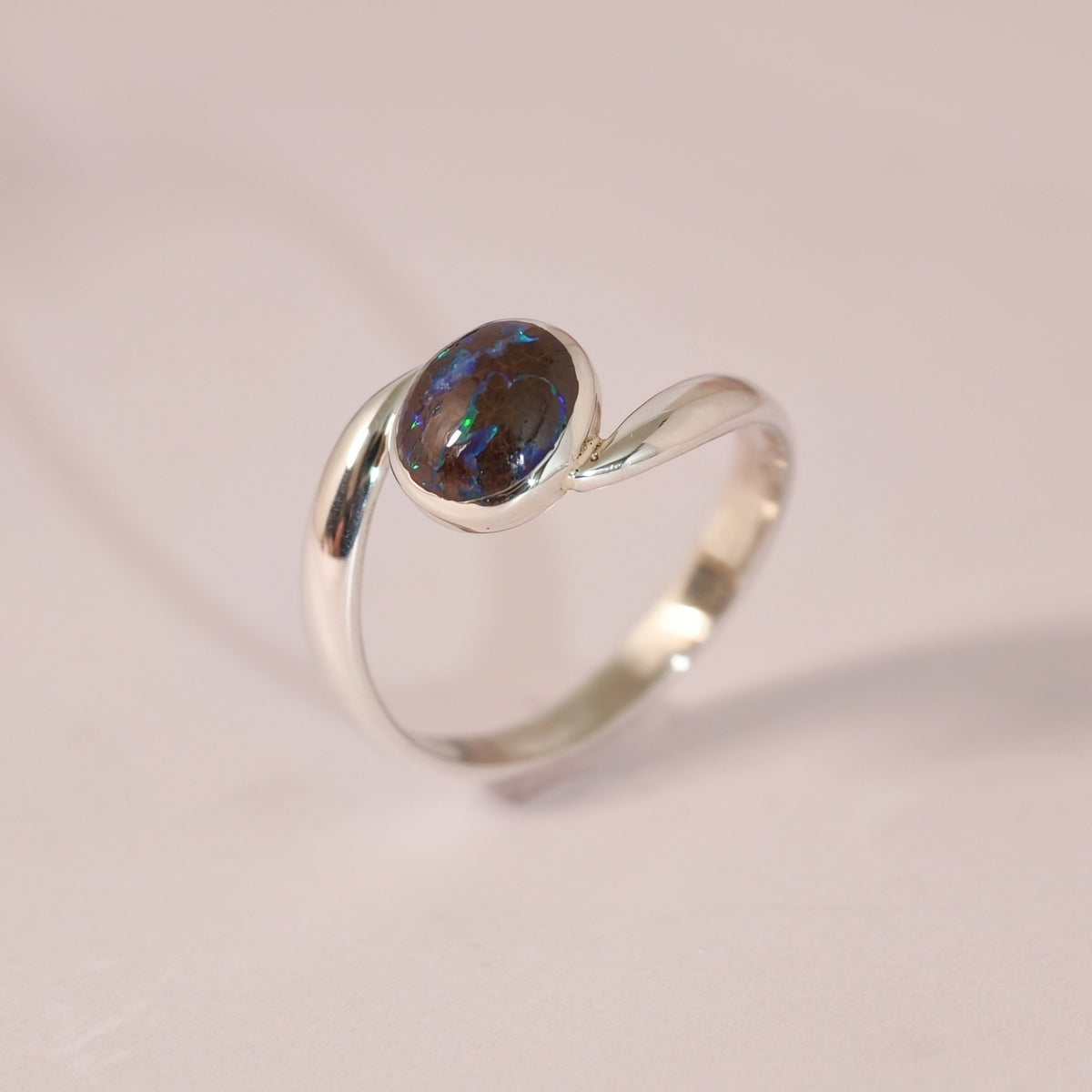Bague opale boulder en argent 925 – Taille 58 – BA03 — vue 3 — Tirou Bijou