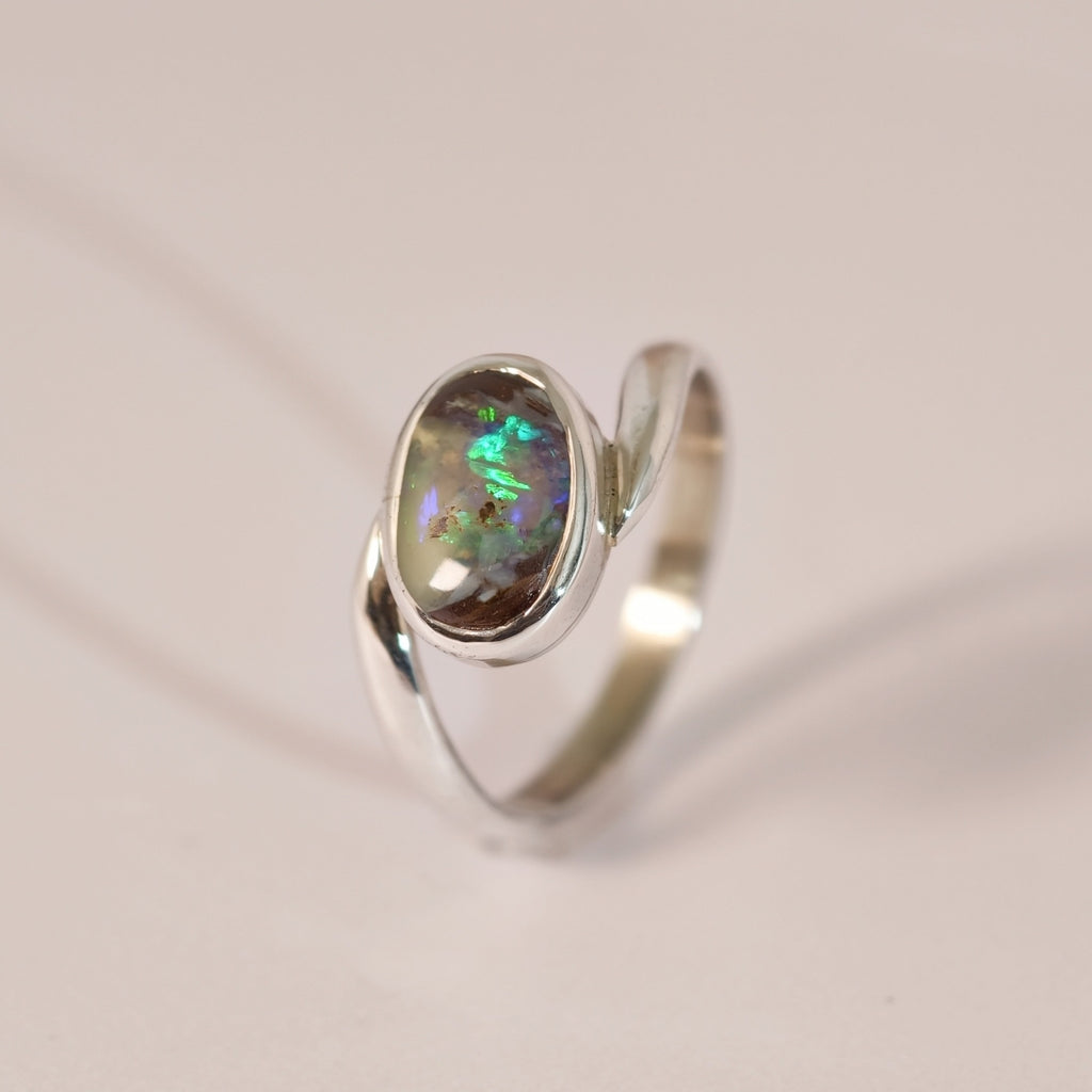 Bague opale boulder en argent 925 – Taille 54 – BA11 — vue 5 — Tirou Bijou