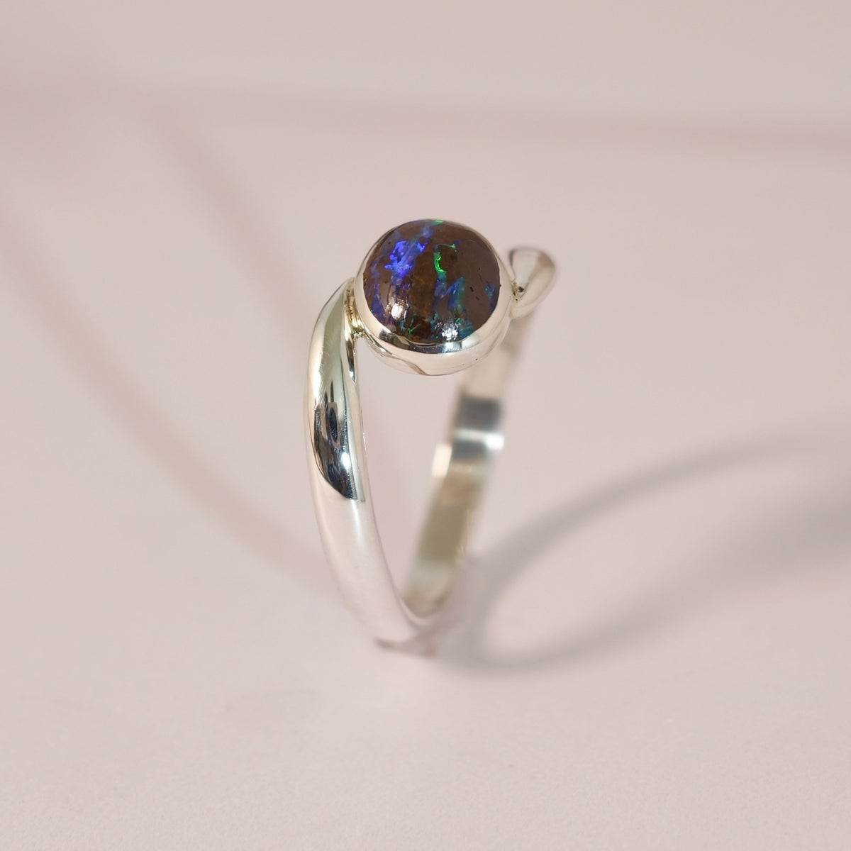 Bague opale boulder en argent 925 – Taille 58 – BA03 — vue 1 — Tirou Bijou