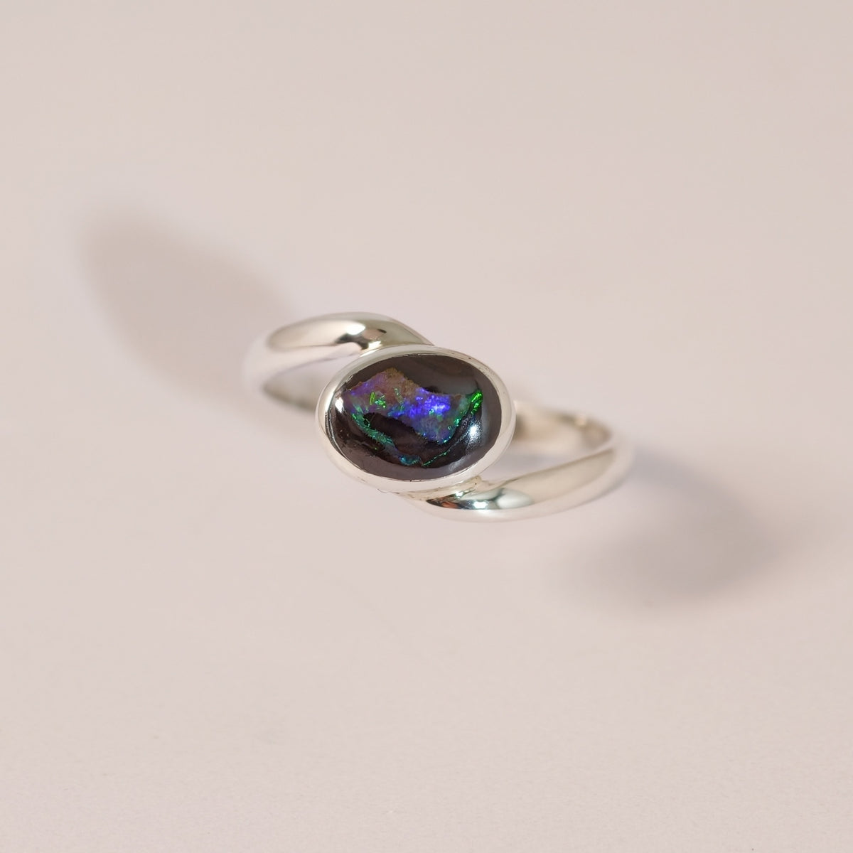 Bague opale boulder en argent 925 – Taille 58 – BA04 — vue 1 — Tirou Bijou