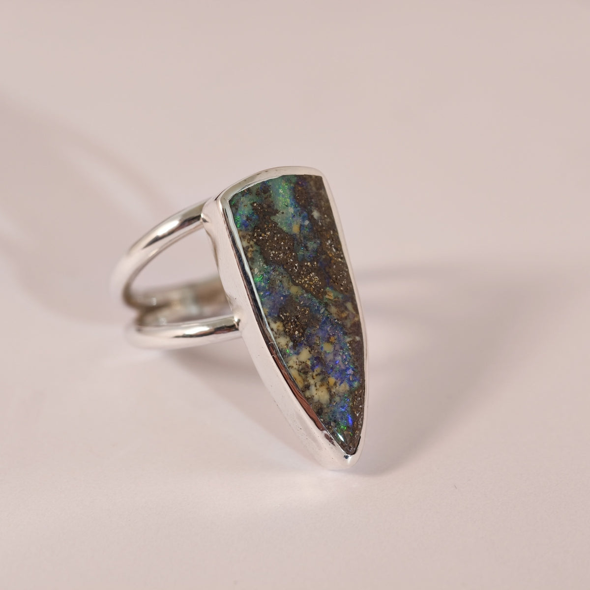 Bague opale boulder en argent 925 – Taille 56 – BA12 — vue 2 — Tirou Bijou