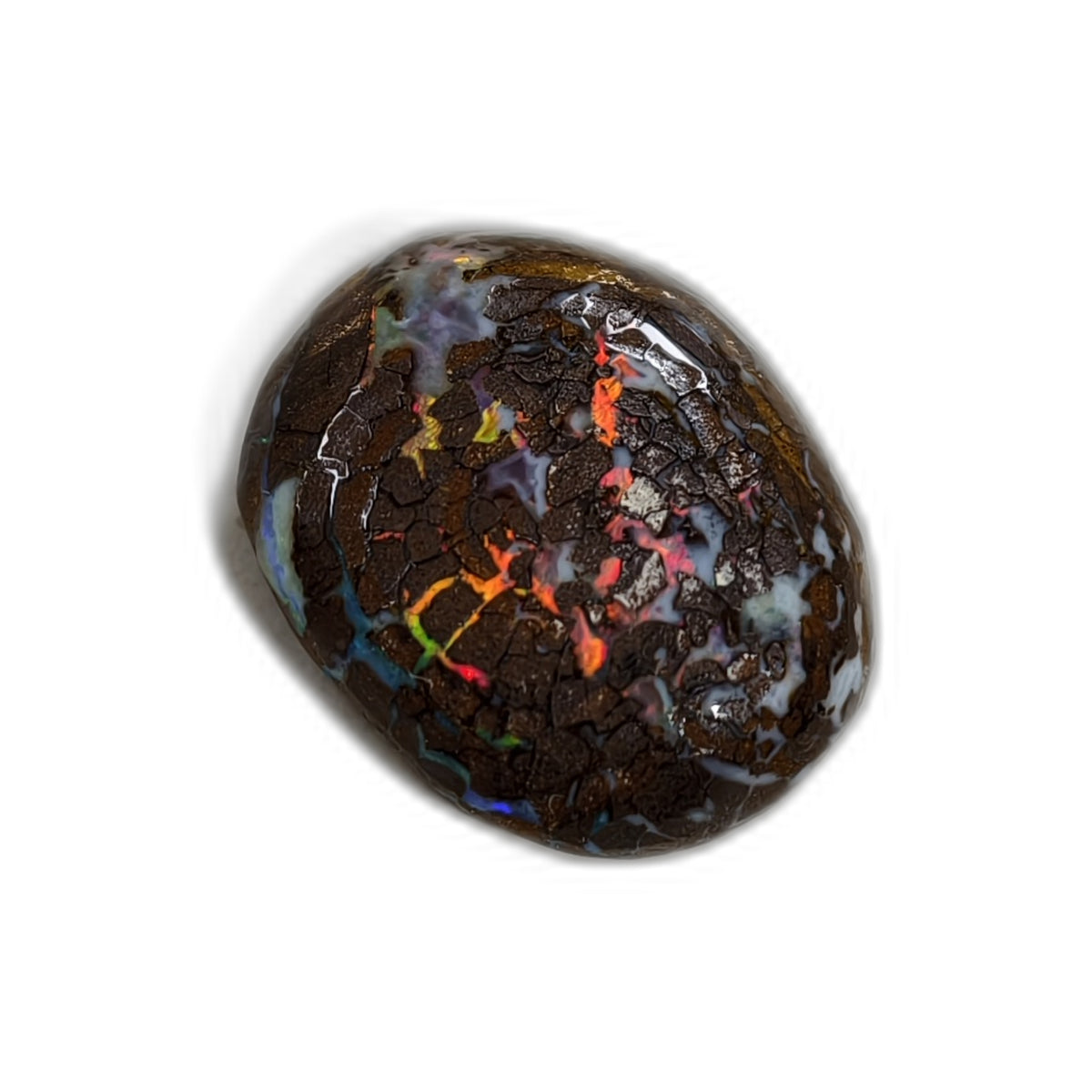 Opale boulder d’Australie – Cabochon 2,7 ct – B136 — vue 1 — Tirou Bijou