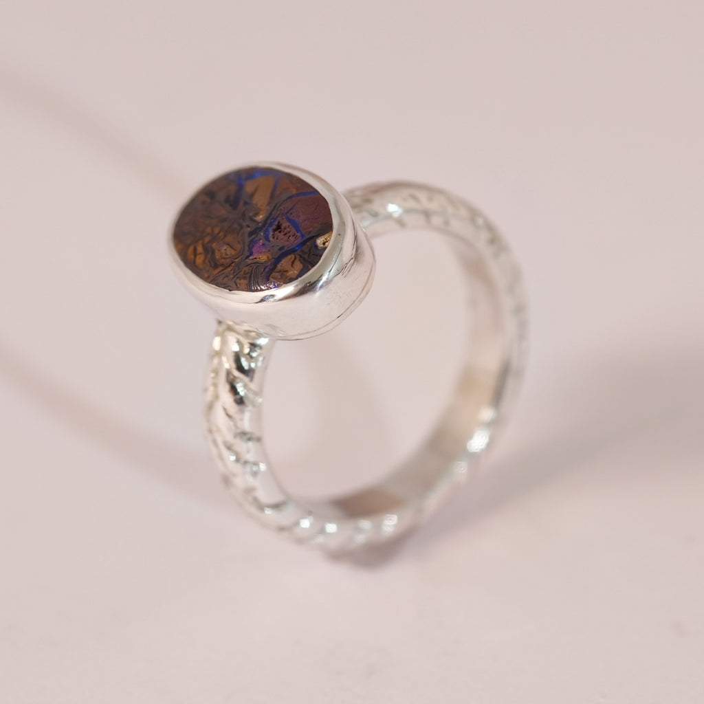 Bague opale boulder en argent 925 – Taille 56 – BA08 — vue 5 — Tirou Bijou