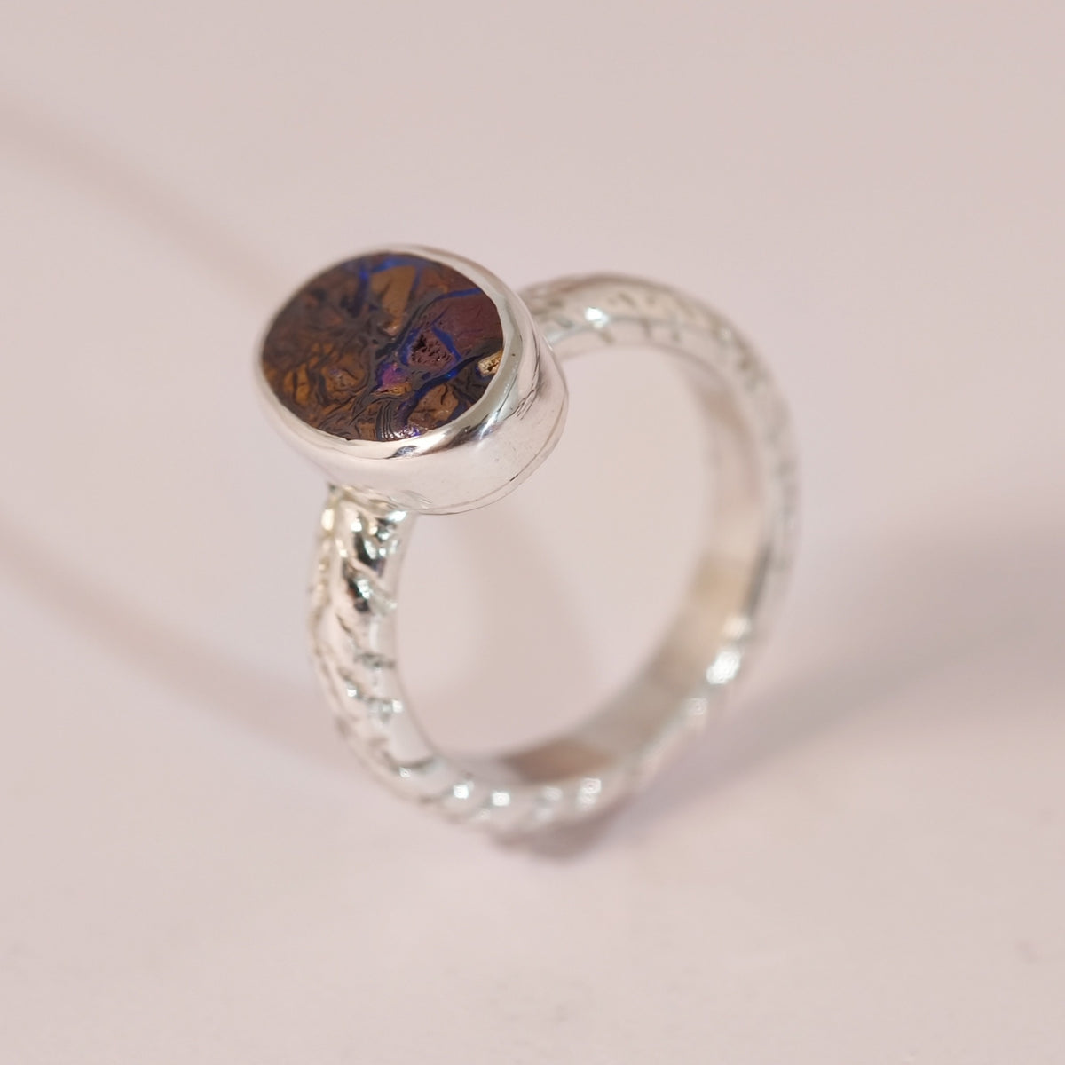 Bague opale boulder en argent 925 – Taille 56 – BA08 — vue 5 — Tirou Bijou
