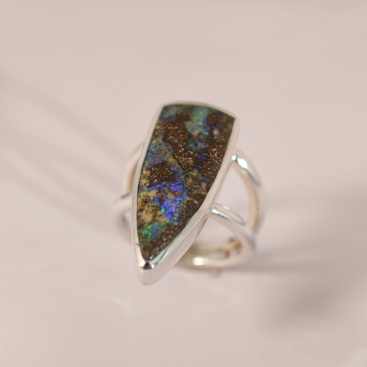 Bague opale boulder en argent 925 – Taille 56 – BA12 — vue 3 — Tirou Bijou