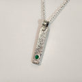 Pendentif émeraude en argent 925 – P01 — vue 1 — Tirou Bijou