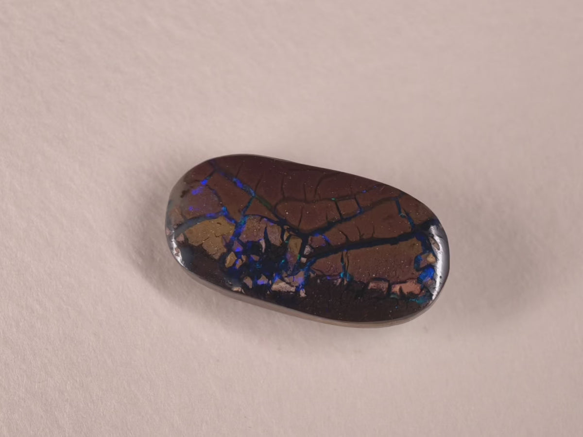 Opale boulder d’Australie — ovale — 12,9 ct